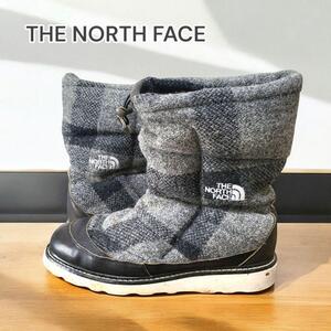 THE NORTH FACE ブーツ チェック柄 ウール ブラック