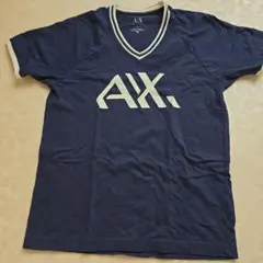 アルマーニエクスチェンジ A.X. ネイビー Vネック Tシャツ 半袖