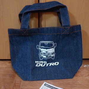 HINO truck Logo bag 日野 dutro グッズ コレクション ロゴ トラック デニムバッグ トートバッグ バッグ 非売品 ノベルティ 限定 車 袋 3