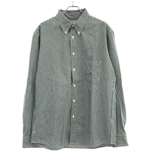 nonnative ノンネイティブ 24SS DWELLER L/S B.D. SHIRT COTTON 10oz HICKORY ヒッコリーストライプデニムシャツ ブルー 4 ITIF40VQYX40