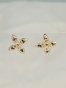 k18yg★天然ダイヤ0.12ct☆ピアス☆3