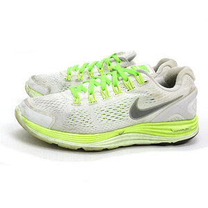 WW■【24cm】ナイキ/NIKEルナグライド＋4 WMNS LUNARGLIDE＋4ランニングシューズ■白LADIES【中古】■