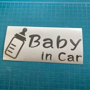 送料無料 BABY in CAR ベビー イン カー シルバー ステッカー スタンス usdm 世田谷ベース