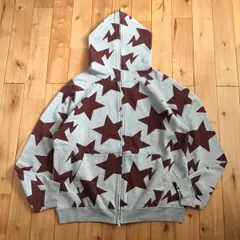 BAPE スター パーカー Mサイズ グレー a bathing ape star BAPE STA full zip hoodie エイプ ベイプ アベイシングエイプ NIGO