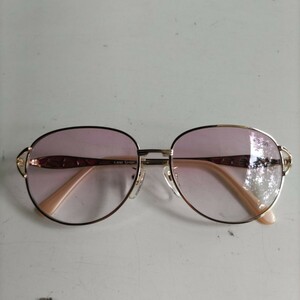 Carat Varentio カラット・ヴァレンティオ 度付き/老眼サングラス 度数 +３.５０ パープル系レンズ メタルフレーム レディース ユーズド品