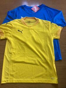新品 正規品 プーマ サッカー/フットサル LIGAゲームシャツ 半/長袖 2枚セット 140cm 704621/703667