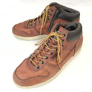 バンズ/VANS★本革/ワークブーツ/トレッキングシューズ/サイドジップ【9/27/茶/BROWN】ビジネス/dress shoes◆H-49