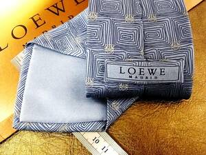 ●bv1437●良品●【ＬＯＥＷＥ】ロエベ【ロゴ柄】ネクタイ