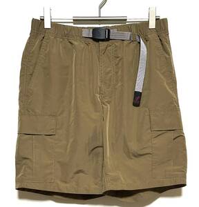 【美品】GRAMICCI SHELL CARGO SHORTS（S）カーキ グラミチ シェル カーゴ ショーツ クライミング ハーフ ショート パンツ 膝上丈