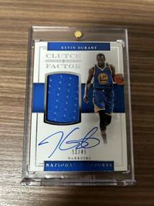 1円スタート！49枚限定　2016-17 Panini national treasures clutch factor Kevin Durant 直筆サインカード 最高級シリーズ　アメリカ代表