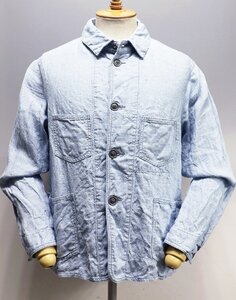 COLIMBO (コリンボ) DIEPPE CRAFTSMAN COVERALL / フレンチスタイル リネンカバーオール ZW-0111 美品 フェードブルー size M