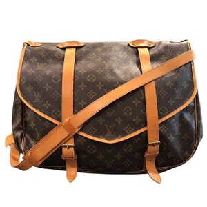 ルイ・ヴィトン LOUIS VUITTON ソミュール43 M42252 モノグラムキャンバス ショルダーバッグ ユニセックス 中古