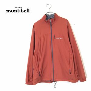 1O1644-N◆ mont-bell モンベル ライトシェルアウタージャケット 撥水 防風 ◆ sizeM オレンジ系 ナイロン ポリエステル