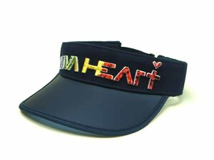 VIVA HEART ビバハート バイザー ネイビー レディース 約55～59cm UVケア98 ゴルフ サンバイザー 帽子 【新品未使用品】 ◆アウトレット◆