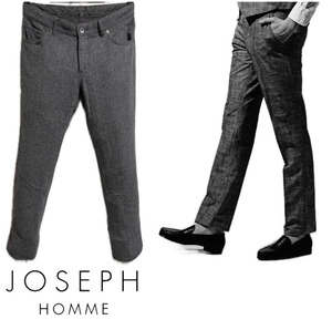 定価42,900円 JOSEPH HOMME ジョセフオム ウールテーパード46パンツ スラックス トラウザーズ