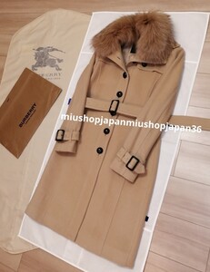 最終価格●本物上質●　バーバリー　ロンドン　BURBERRY　LONDON　 コート ベージュ ロング ウール　キャメル　トレンチコート　M L 素敵め