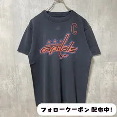 古着 used　Reebok　リーボック　半袖プリントTシャツ　NHL　ホッケー　ワシントンキャピタルズ　ブラック　レトロ