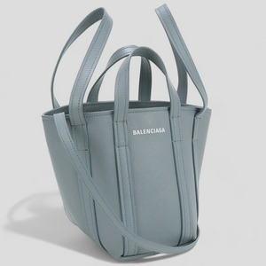 中古 バレンシアガ トートバッグ レディース ブランド BALENCIAGA エブリデイ XS ノース-サウス ショルダートート 672793 グレー バッグ