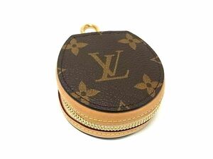 1円 ■極美品■ LOUIS VUITTON ルイヴィトン GI0495 モノグラム エテュイ イヤホンケース キーホルダー チャーム ブラウン系 BI6301