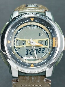 CASIO カシオ スタンダード デジタルコンビネーション AQF-100WBJ-3B アナデジ クォーツ 多機能 腕時計 ミリタリーグリーン 新品電池交換済