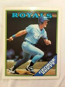 1988 Topps George Brett Kansas City Royals Duo-Tang Pocket Folder 海外 即決