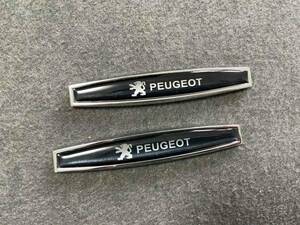 プジョー PEUGEOT カーステッカー エンブレム プレート フェンダーバッジ シール 金属製 送料無料 2個セット ●114番