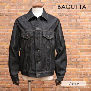 23AW/BAGUTTA/Mサイズ/Gジャン LEE_ELFJ デニム ジャケット ブルゾン 無地 イタリア製 ビッグシルエット 新品/黒/ブラック/jc127/