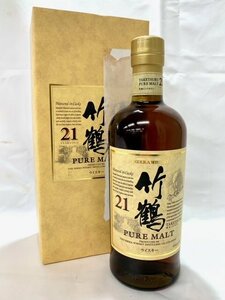 ◆東京都限定配送◆【未開栓】ニッカウイスキー 竹鶴21年 ピュアモルト NIKKA 700ml 43%【送料別】TA1106