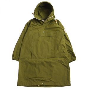 未使用品●GUCCI×THE NORTH FACE グッチ ノースフェイス 648874 ロゴワッペン付き レインアノラックパーカー カーキ S イタリア製 正規品