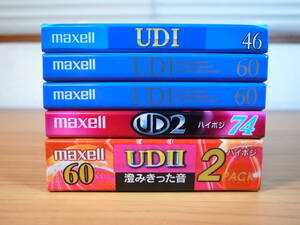 【未開封】maxell ★ UDI UDII ノーマル ハイポジション カセットテープ 6本セット 日本製 ★