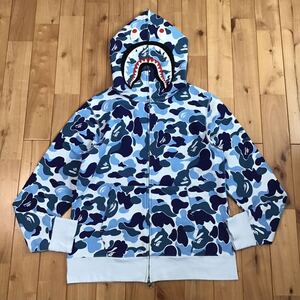 ABC camo Blue シャーク パーカー Mサイズ shark full zip hoodie a bathing ape BAPE エイプ ベイプ アベイシングエイプ ABCカモ z4433