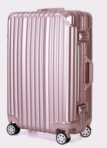 【限定特価処分品】スーツケース Mサイズ 軽量 キャリーケース キャリーバッグ フレームタイプ TSAロック 4~7日 (ピンクゴールド) 