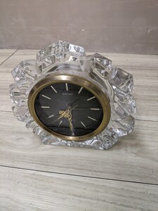 SEIKO セイコークリスタル置き時計　昭和レトロ　動作品