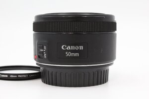 ＜＜プロテクター付き！！＞＞【良品】CANON キヤノン 単焦点レンズ EF50mm F1.8 STM フルサイズ対応 EF5018STM #LE20247711