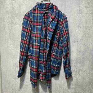 BEAMS BOY Flannel Tartan Ascot Tie Shirt ネルタータンアスコットタイシャツ 長袖シャツ・ブラウス ビームスボーイ