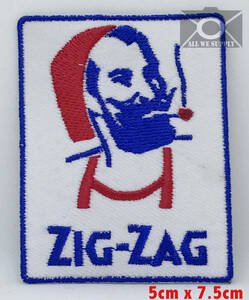 [レア・新品]ZIG-ZAGビンテージワッペン 7.5cm×5cmジグザグzigzagパッチ即決複数枚落札で定形送料無料