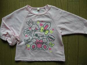 【新品】ウサギちゃんピンク長袖Tシャツ　９０