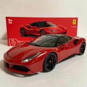 ★ブラーゴ・シグネチャーシリーズ／burago・Signature Series：1/18 フェラーリ 488 GTB／FERRARI 488 GTB (RED) ☆used