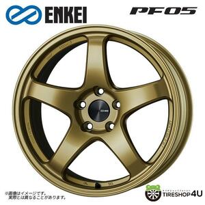 送料無料 ENKEI Performance Line PF05 18インチ 18x9.0J 5/100 +40 G ゴールド 新品ホイール1本価格