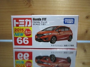 30 絶版・希少 トミカ No 66 Honda フィット 2015 ＮＥＷシール付 