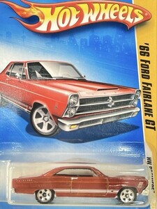 新品未開封 保管品 Mattel Hot Wheels ホットウィール ミニカー 旧ロゴ 玩具 66 FORD FAIRLANE GT フォード フェアレーン マテル /415