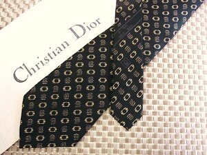 ♪33944D♪状態並品【金具 装飾 柄】ディオール【Dior】ネクタイ