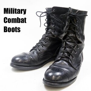 10R表記　28cm相当　Militaly　ミリタリー　Combat Boots　コンバットブーツ　編み上げ　アメリカ　黒　ブラック　24.8.19/P1402