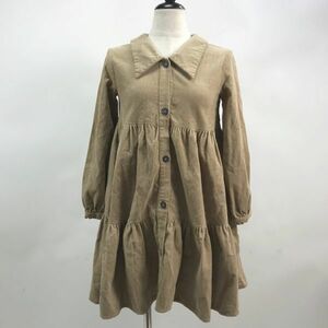 ZARA/ザラ 長袖 ワンピース コーデュロイ コットン100% ベージュ サイズ13 キッズ