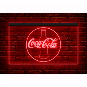 J299 // LED ネオンライトサイン Coca Cola コカコーラ■サイズ(約)：W300mm x H200mm