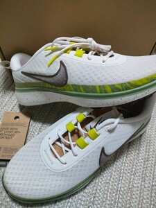 新品 定価13200 NIKE GOLF インフィニティ エース ACE 25.5cm ナイキ ゴルフシューズ 軽量 固定式ゴムスパイク 白×グリーン 2023年製