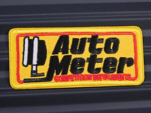 ◆送料\110◆【Auto Meter・オートメーター】※《アイロン刺繍ワッペン》　アメリカン雑貨　刺繍ワッペン　アイロンワッペン