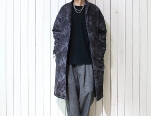 WILDTHINGS×MAGIC STICK/ワイルドシングス×マジックスティック/FISH TAIL CHESTER COAT/DYED GREY/ムラ染めフィッシュテールコート