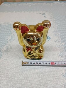 昭和レトロ 金ピカ 招き猫 貯金箱 商売盛 中古