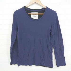 ◇ KATHARINE HAMNETT キャサリン ハムネット レイヤード 無地 長袖 Tシャツ カットソー サイズM ネイビー メンズ E